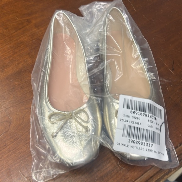 J Crew Andi ballet flats in metallic leather CH266 - Picture 2 of 4